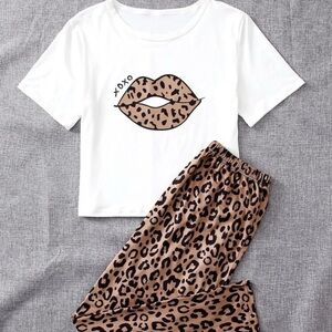 Cheetah print pajamas